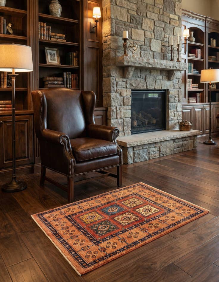 Detail image of 3' 5 x 4' 11 Kashkuli Wool Rug