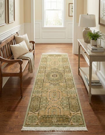 Light Green Amina Runner Rug