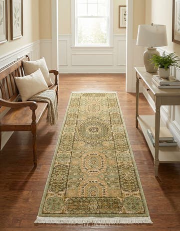 Light Green Amina Runner Rug