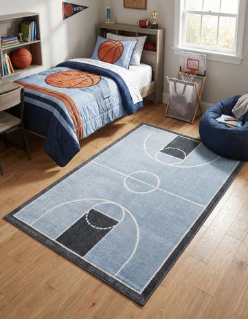 4' x 6' Sports Washable Rug