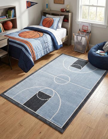 4' x 6' Sports Washable Rug