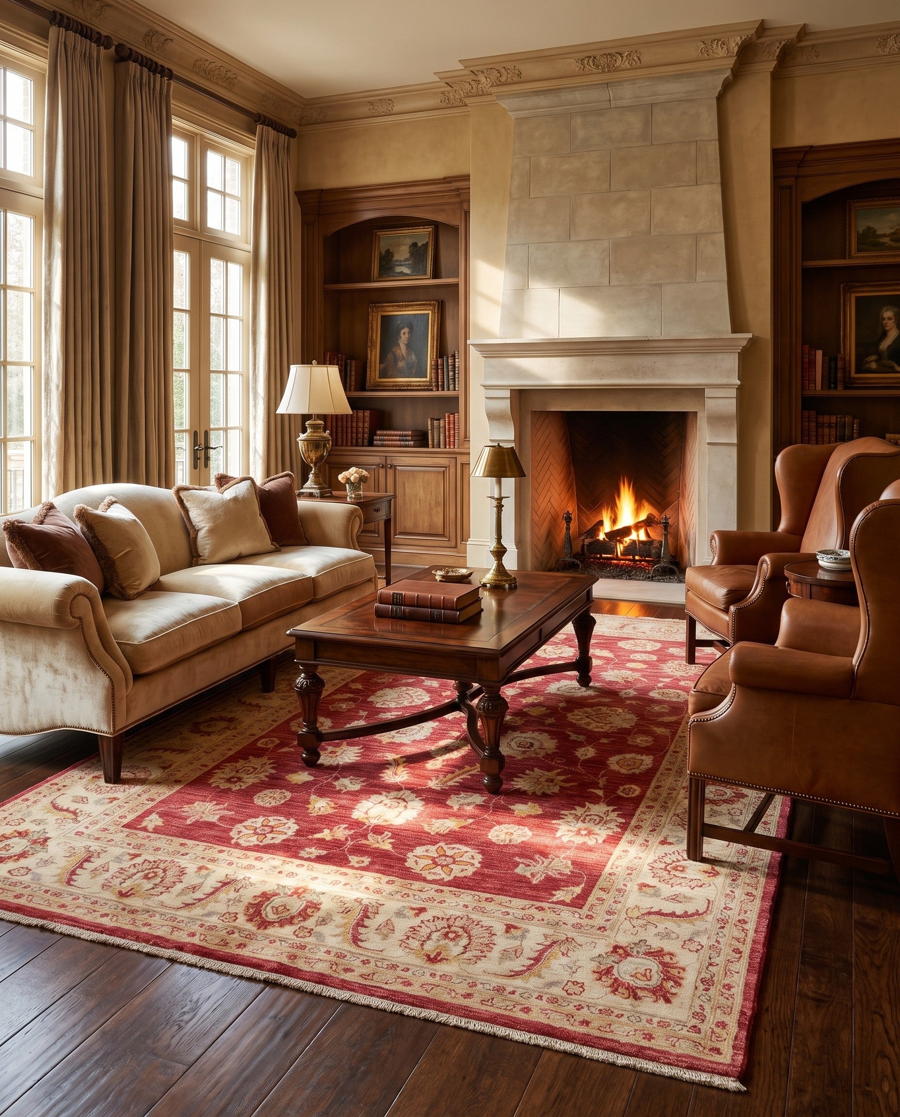 5' 10 x 8' 8 Hand Knotted Ziegler Rug
