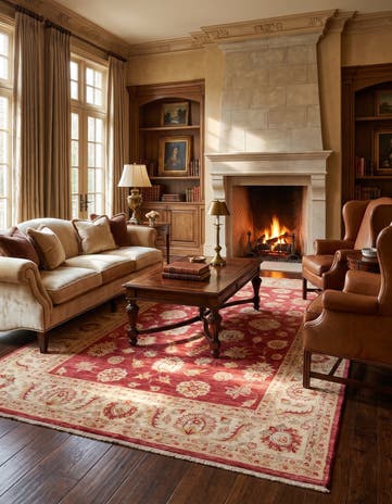 5' 10 x 8' 8 Hand Knotted Ziegler Rug
