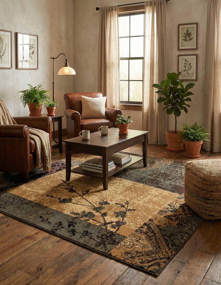 Detail image of 7' 10 x 7' 10 Cafe Square Rug