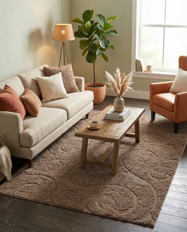  5' x 8' Botanical Shag Rug