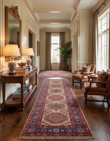 2' 6 x 9' 10 Hand Knotted Kazak Runner Rug