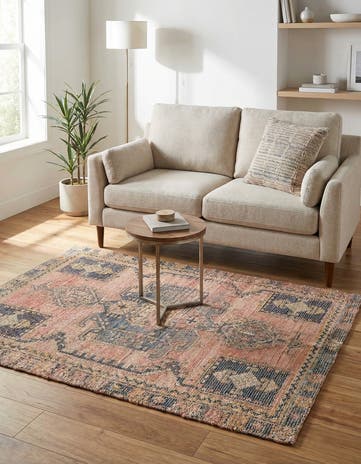 4' 1 x 6' 1 Hand Woven Chenille Jute Rug