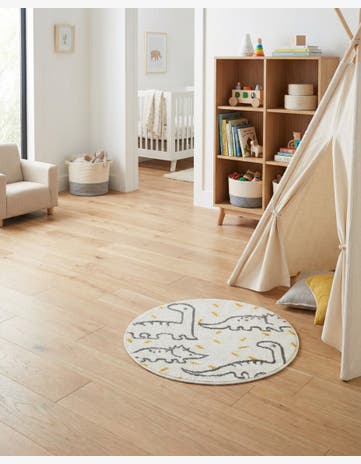 2' 2 x 2' 2 Dinosaur Whimsy Kids Round Rug