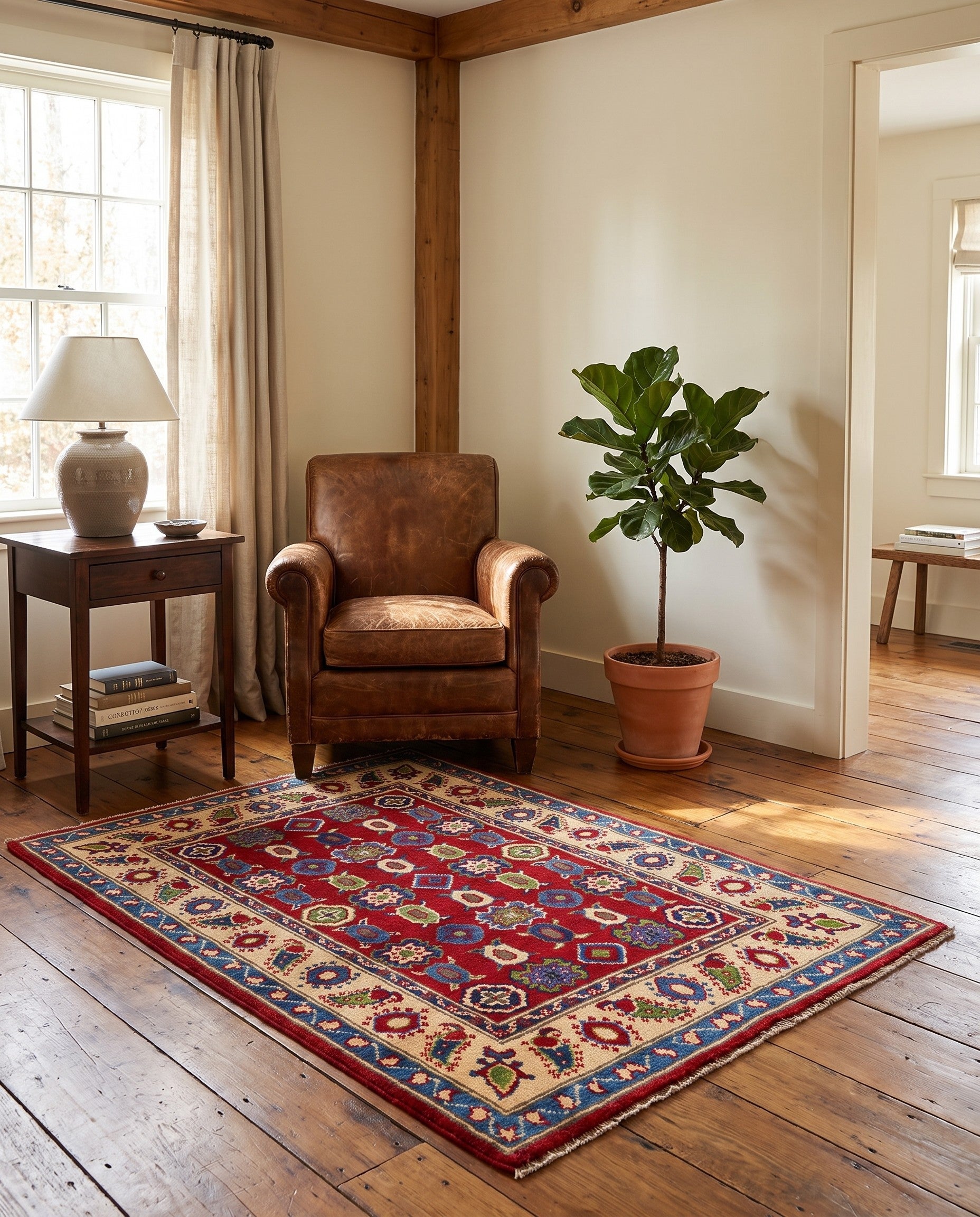2' 9 x 4' 1 Hand Knotted Kazak Rug