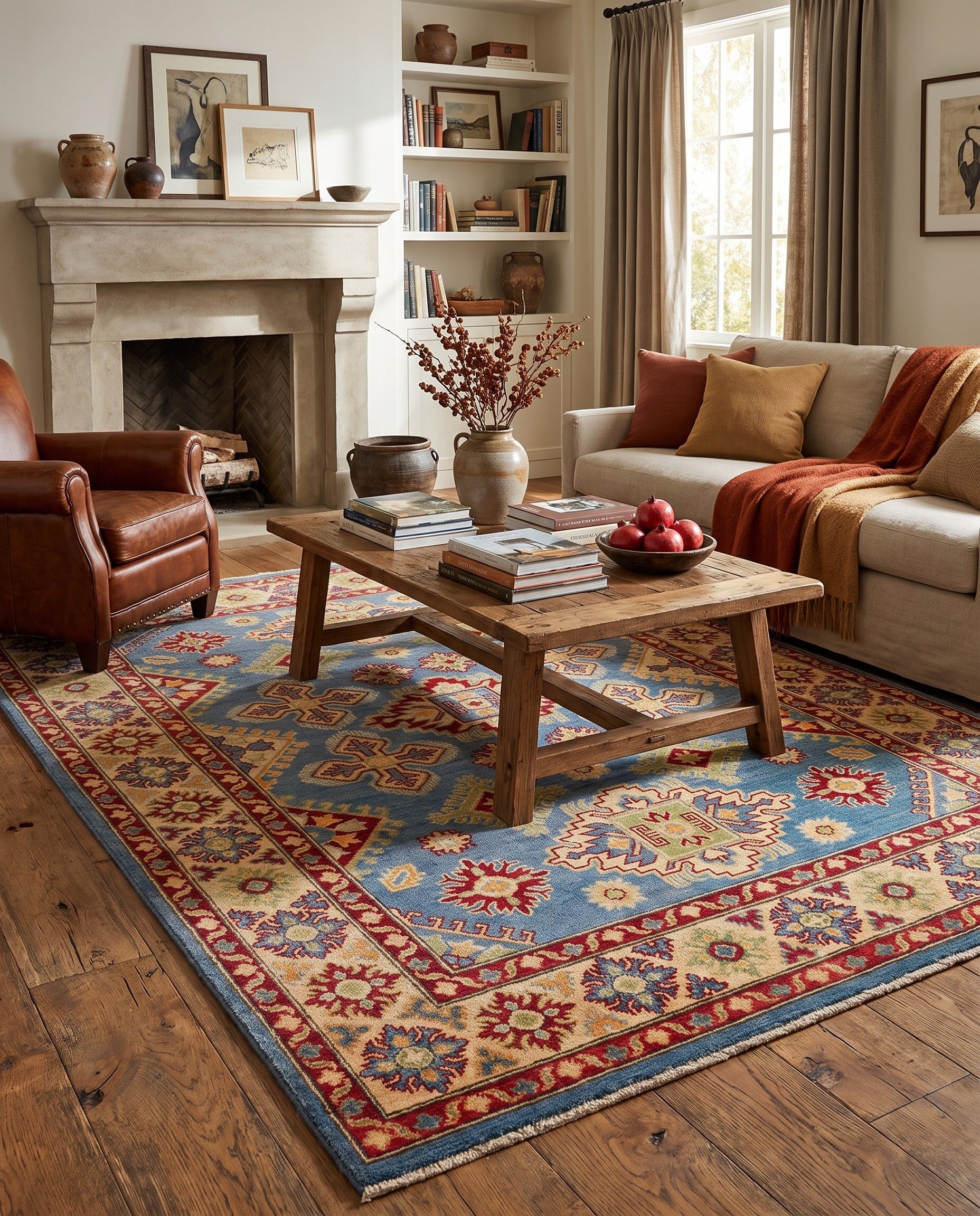5' 1 x 7' Hand Knotted Kazak Rug