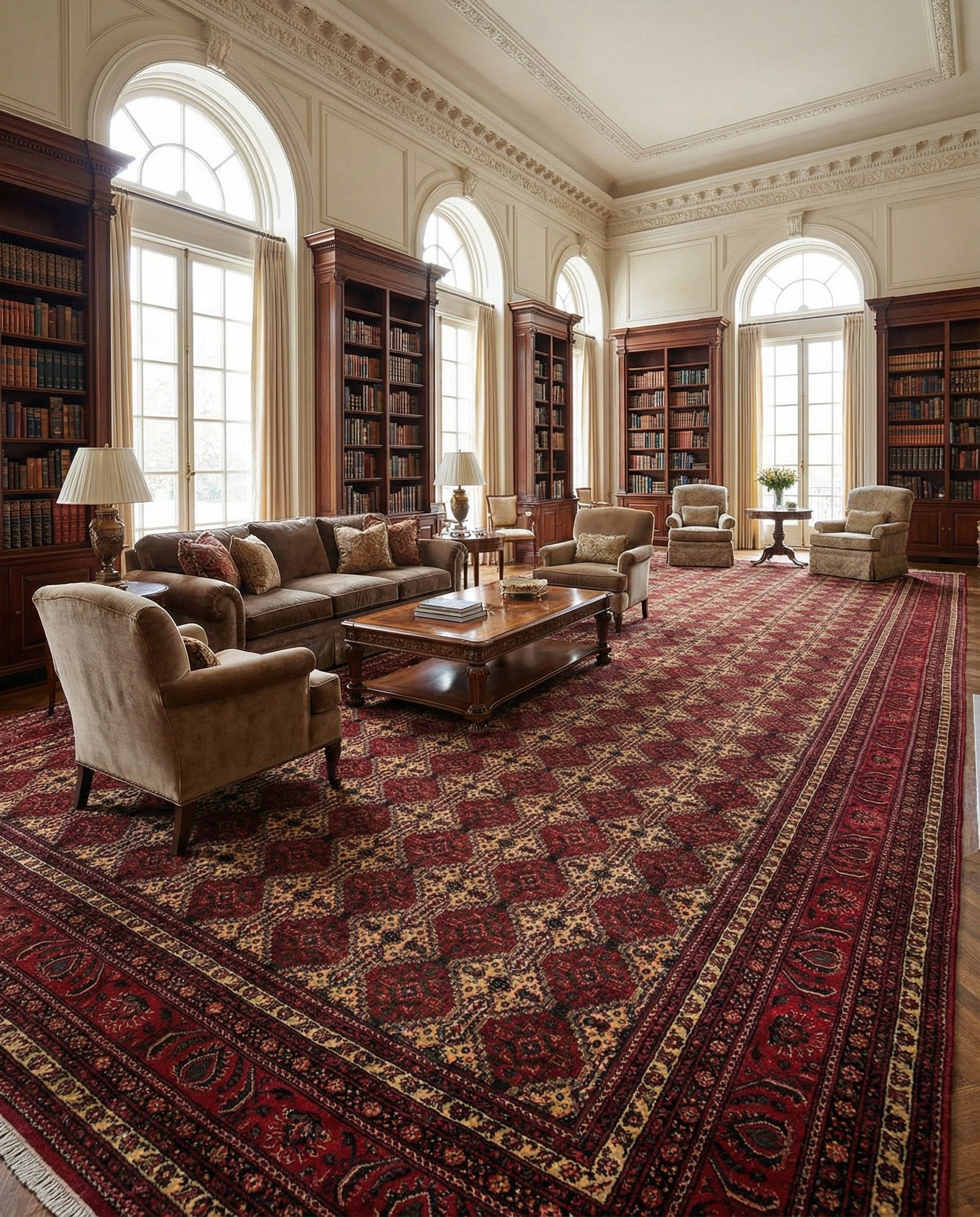 13' 4 x 20' 5 Hand Knotted Afghan Ersari Wool Rug