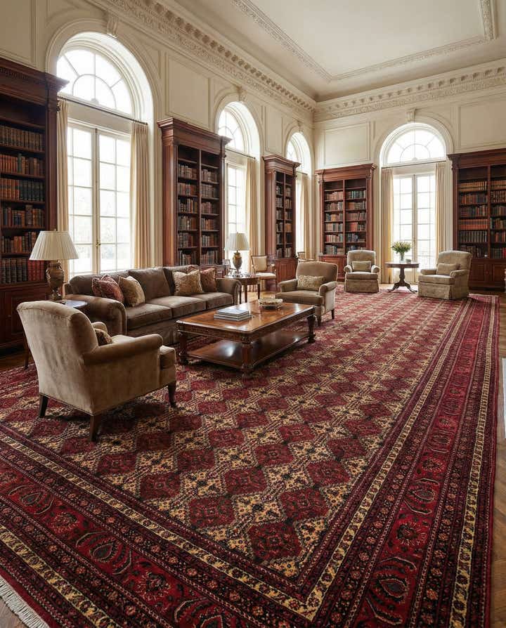 13' 4 x 20' 5 Hand Knotted Afghan Ersari Wool Rug