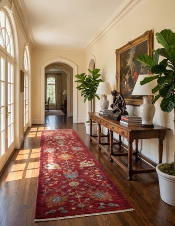 2' 9 x 9' 10 Hand Knotted Ariana Ziegler Runner Rug