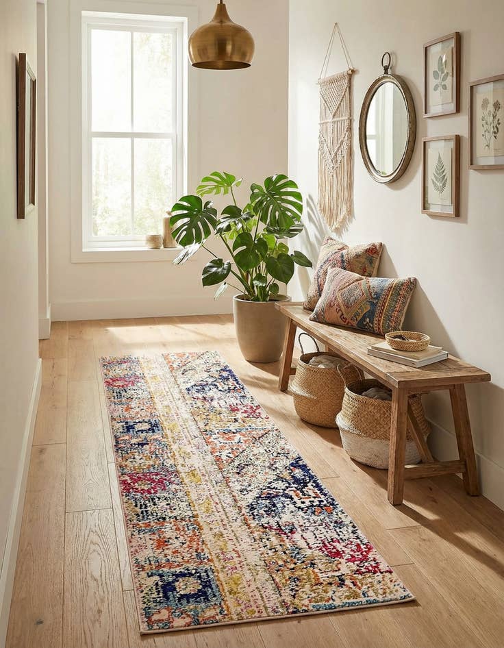 Detail image of 2' x 6' 9 Washable El Paso Runner Rug