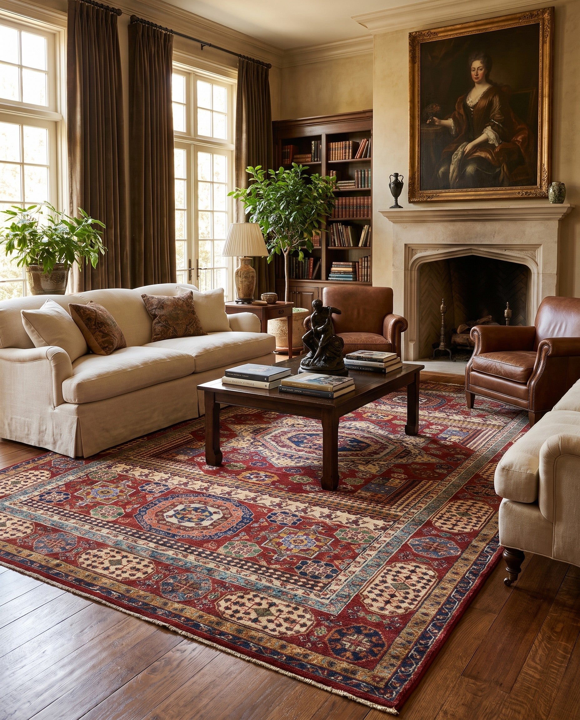 6' 3 x 9' Hand Knotted Mamluk Ziegler Rug