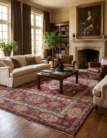 6' 3 x 9' Hand Knotted Mamluk Ziegler Rug