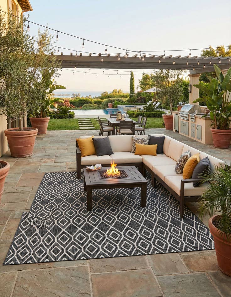 Detail image of 9' x 12'  Washable Jill Zarin Turks and Caicos Indoor / Outdoor Rug