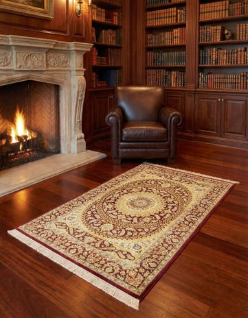 3' 3 x 4' 11 Ghom Silk Rug