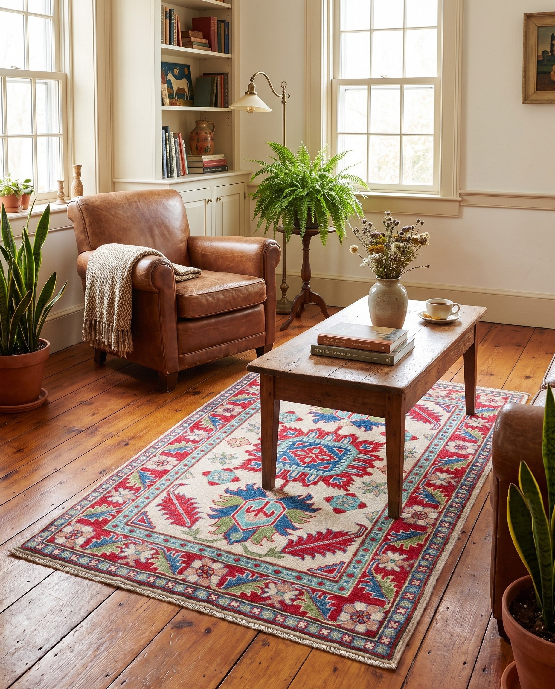 3' 4 x 5' 1 Hand Knotted Kazak Rug