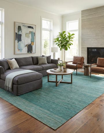 9' 7 x 12' 6 Hand Woven Kilim Modern Wool Rug