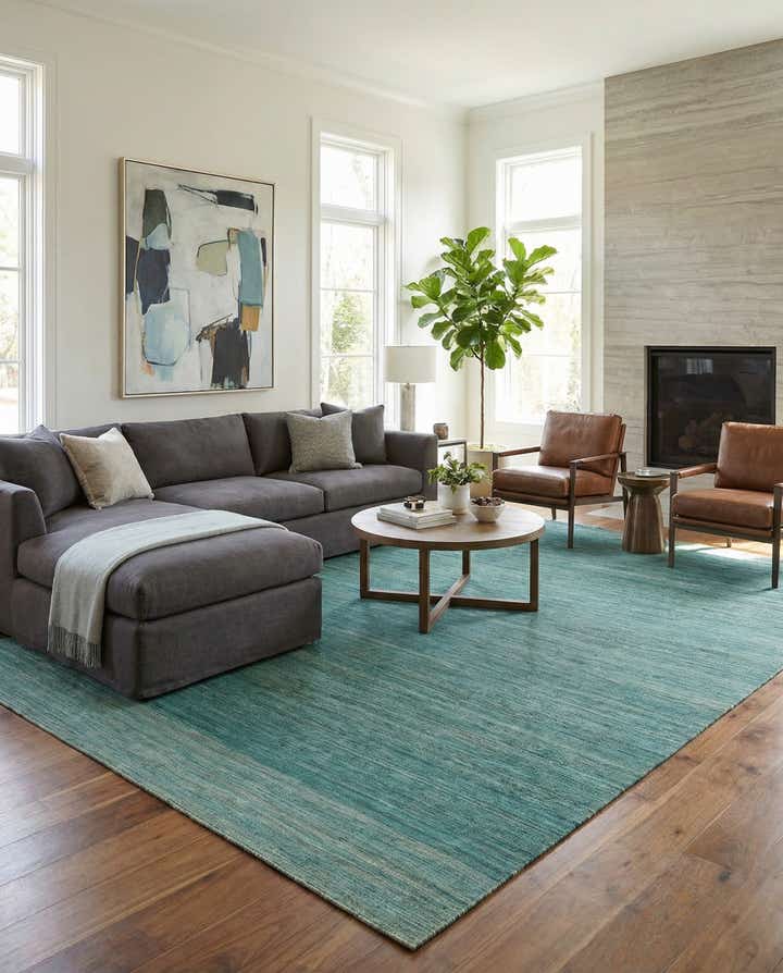 9' 7 x 12' 6 Hand Woven Kilim Modern Wool Rug