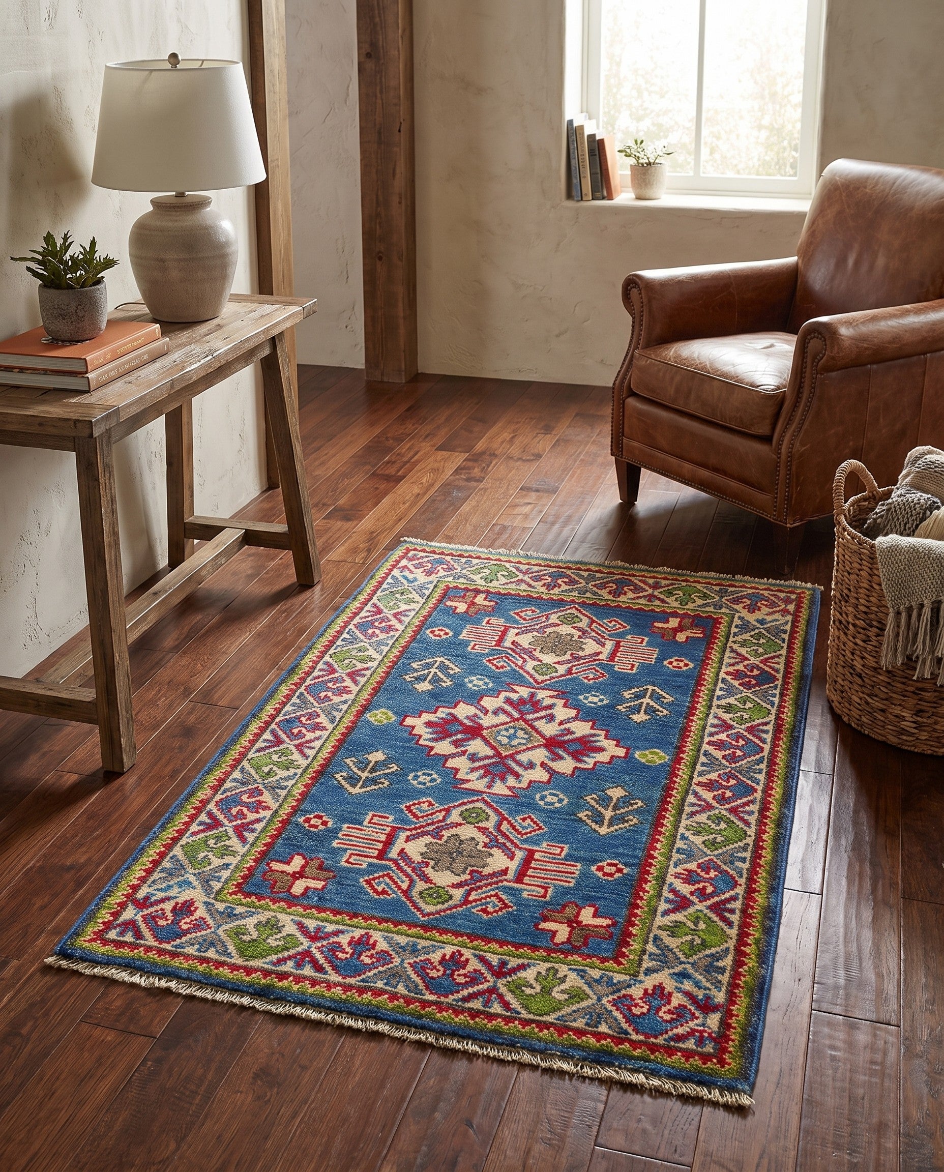 2' x 3' Hand Knotted Kazak Rug