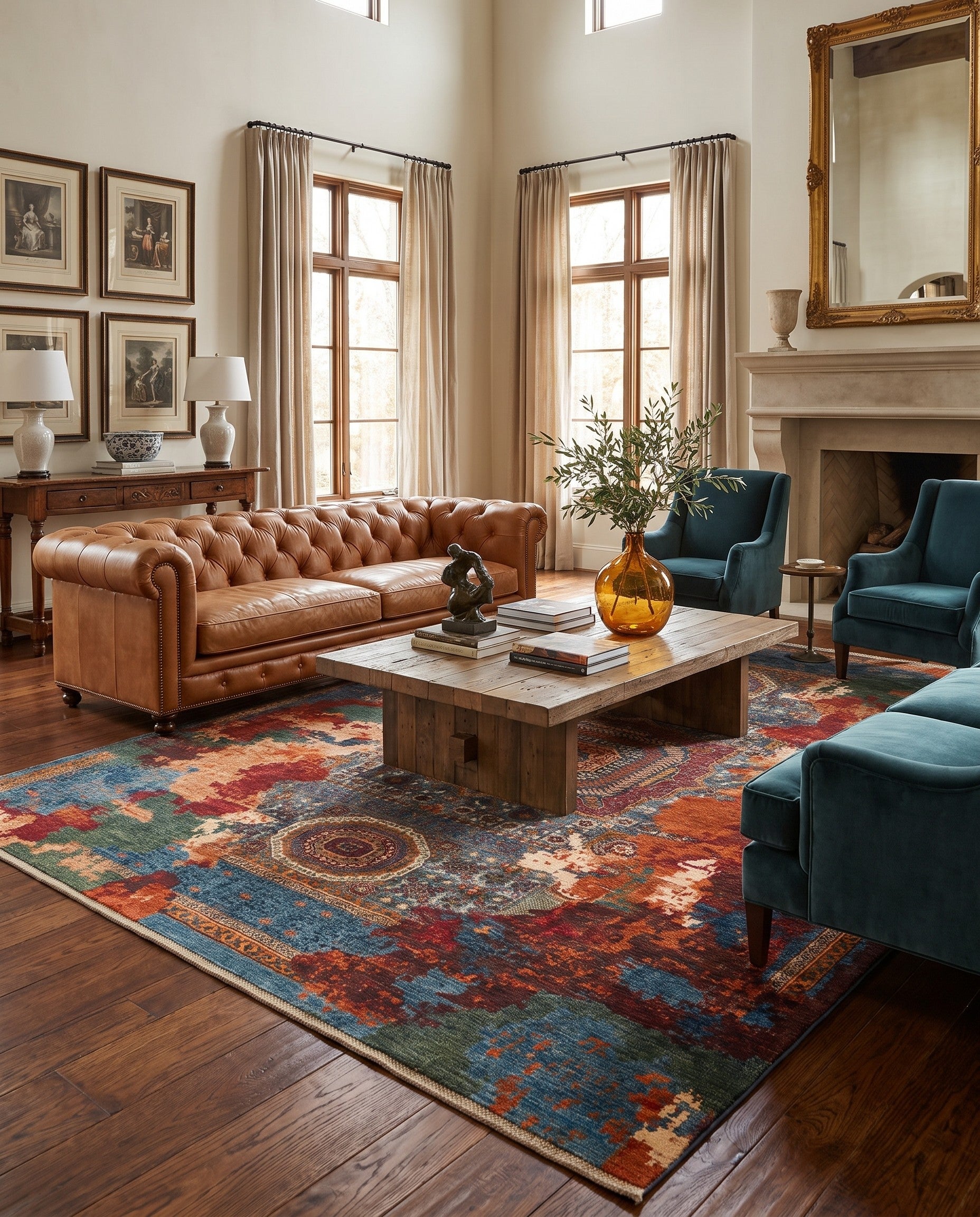 8' 10 x 9' 9 Hand Knotted Mamluk Ziegler Rug