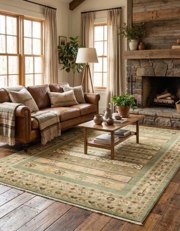 Light Green Kashkuli Gabbeh Rug