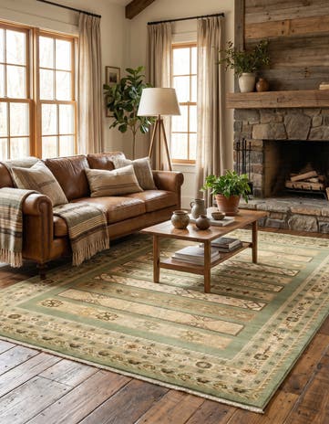 Light Green Kashkuli Gabbeh Rug