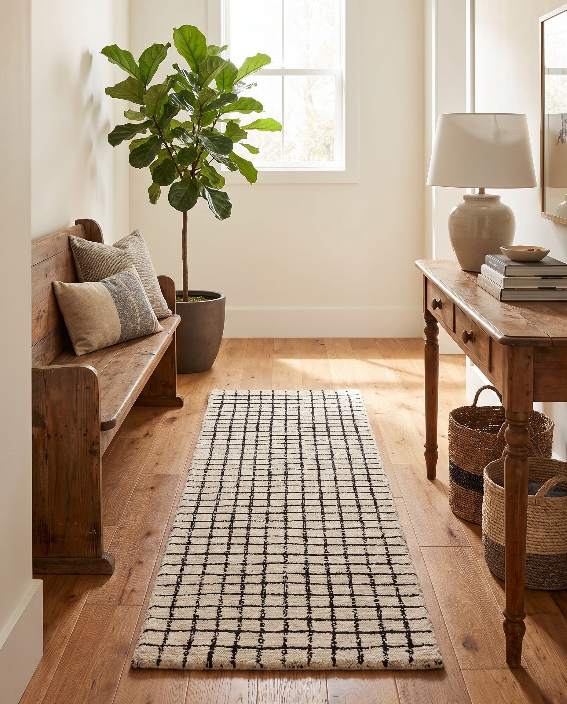 2' x 6' 1 Heritage Line Wool Runner Rug