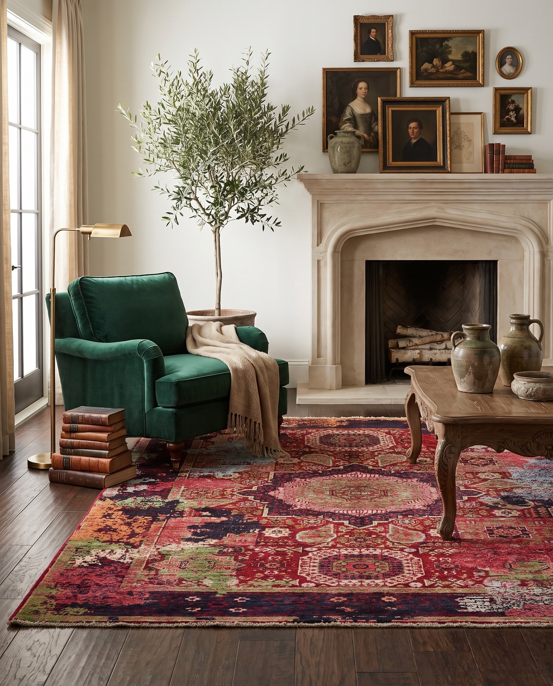 4' 11 x 6' 8 Hand Knotted Mamluk Ziegler Rug