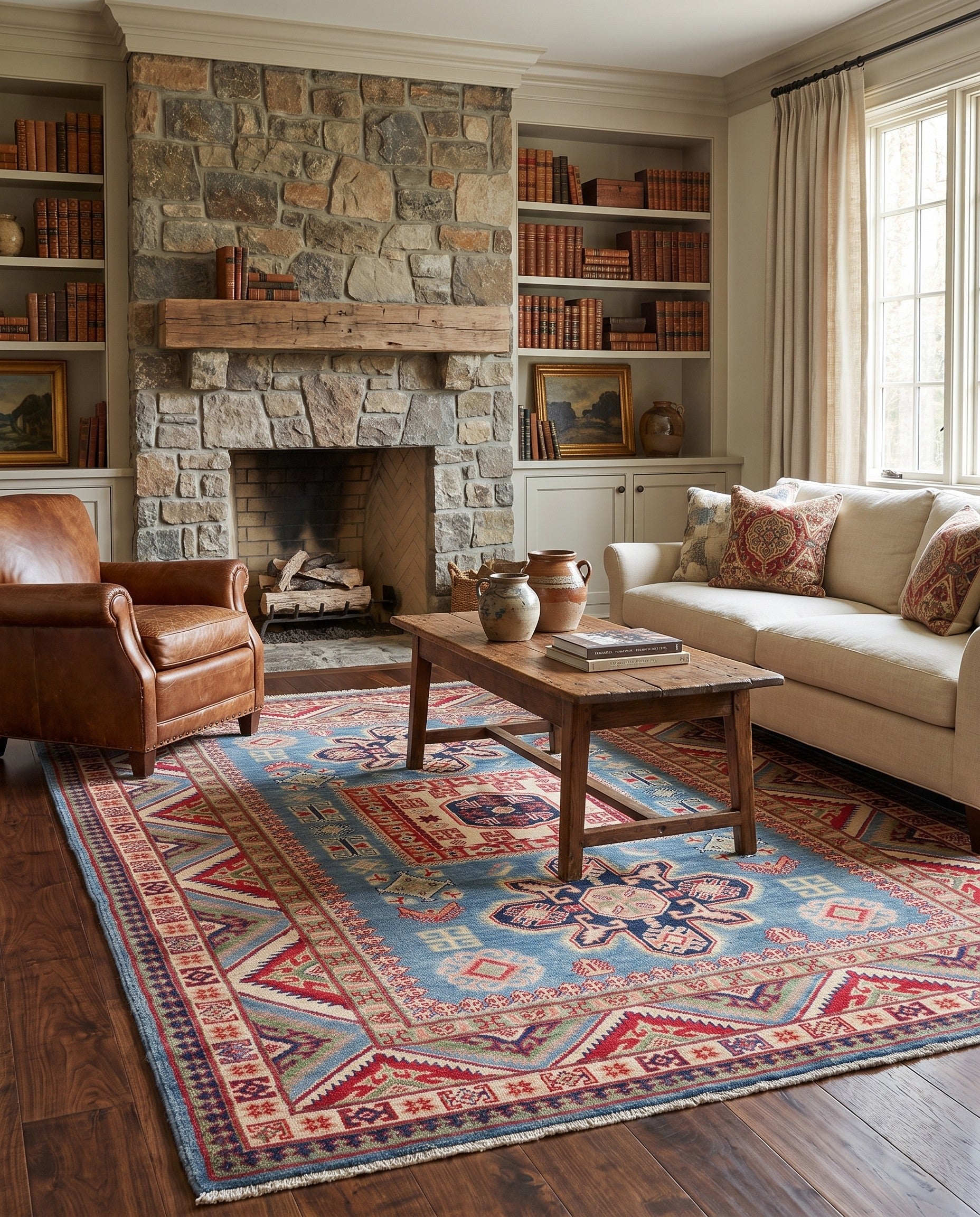 150cm x 200cm Hand Knotted Kazak Rug