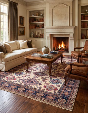5' 11 x 8' 10 Hand Knotted Shirvan Rug