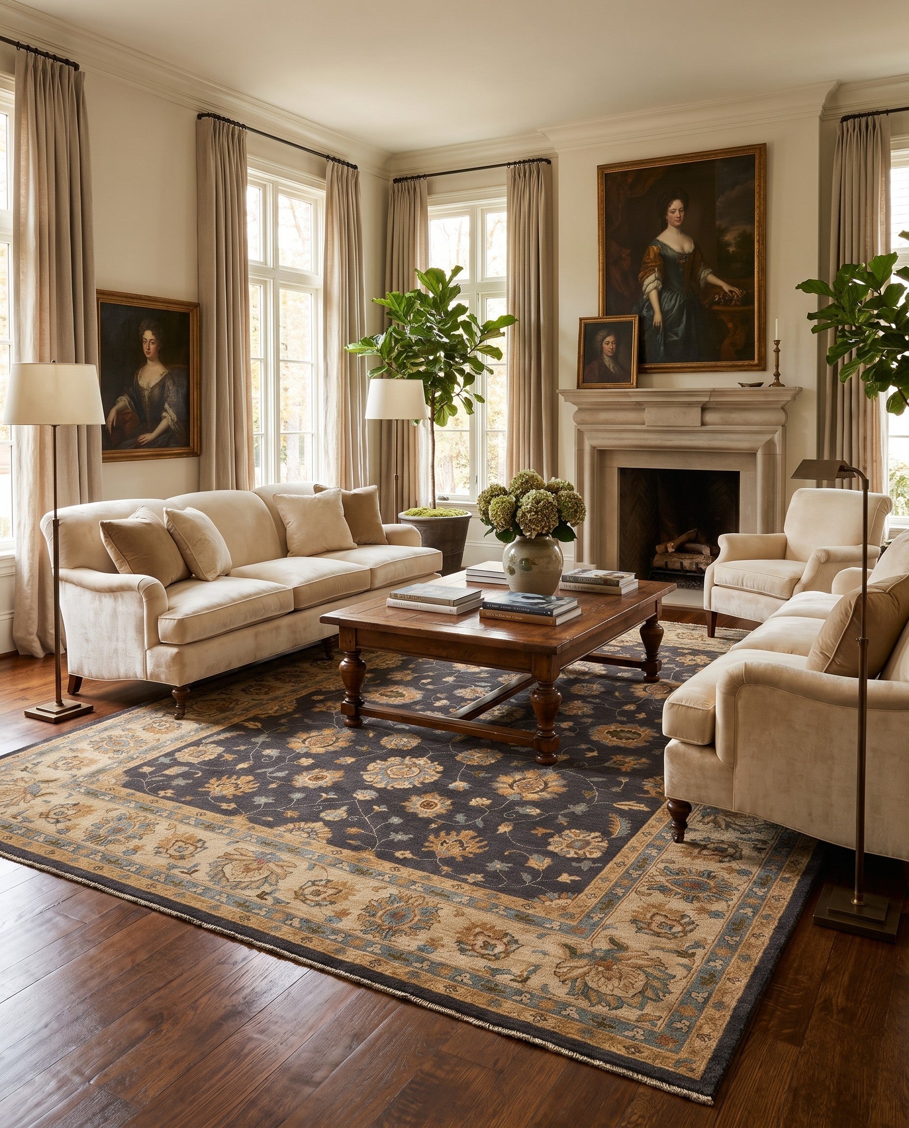 9' 2 x 12' Hand Knotted Peshawar Ziegler Rug