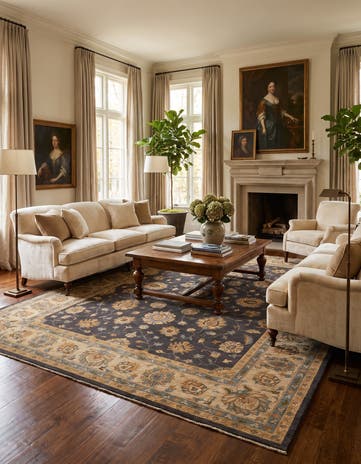 9' 2 x 12' Hand Knotted Peshawar Ziegler Rug
