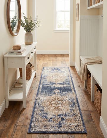 Dark Blue Eliza Runner Rug