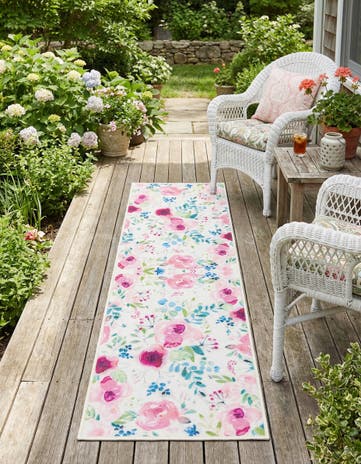 2' x 6' 1 Easy-Clean Jill Zarin Caribbean Indoor / Outdoor Runner Rug