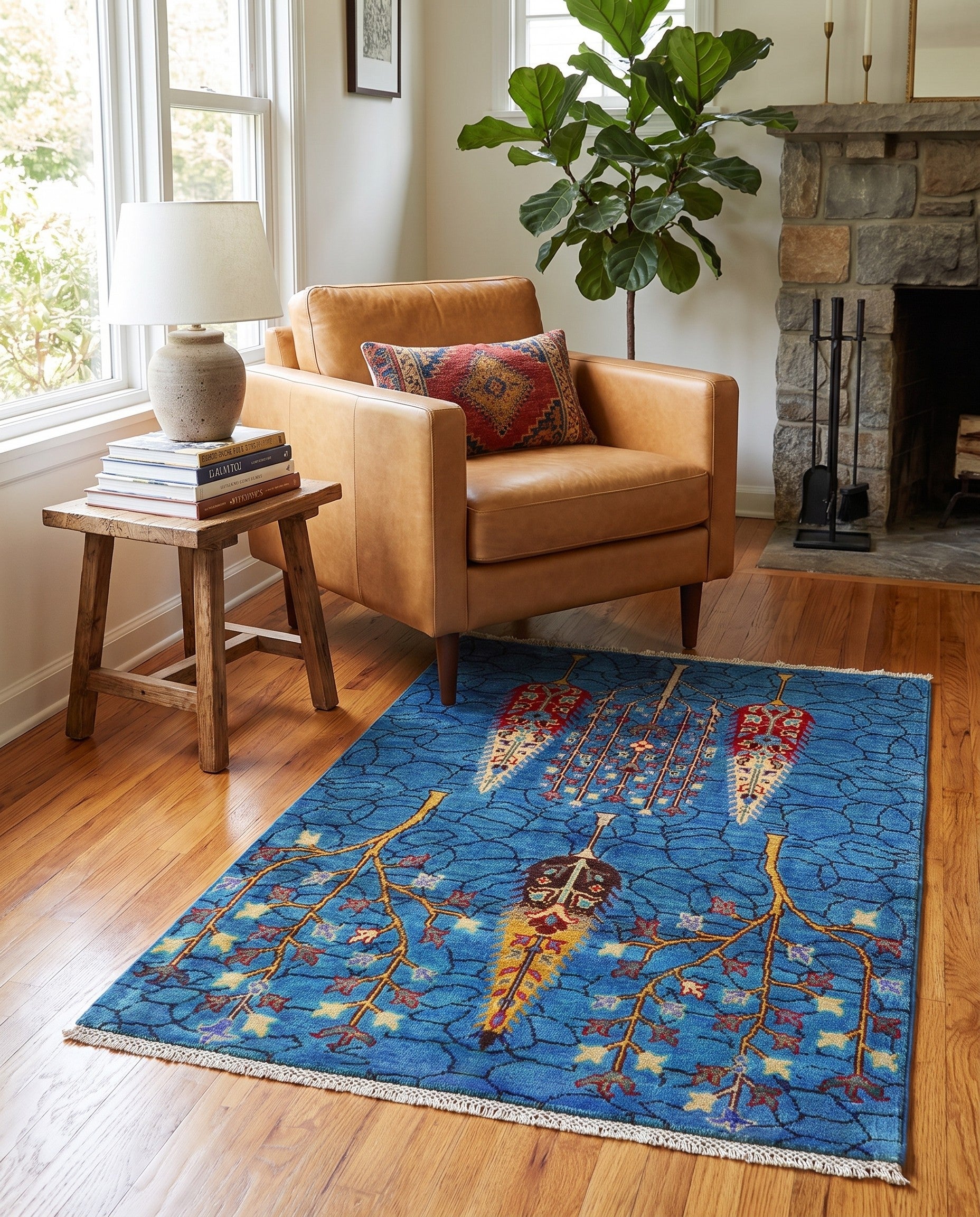 3' 3 x 4' 9 Hand Knotted Kazak Rug