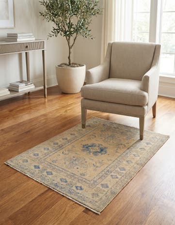 3' 6 x 4' 3 Hand Knotted Oushak Wool Rug