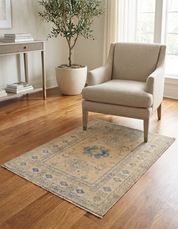3' 6 x 4' 3 Hand Knotted Oushak Wool Rug