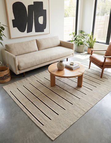 4' x 6' 1 Hand Woven Kilim Modern Wool Rug