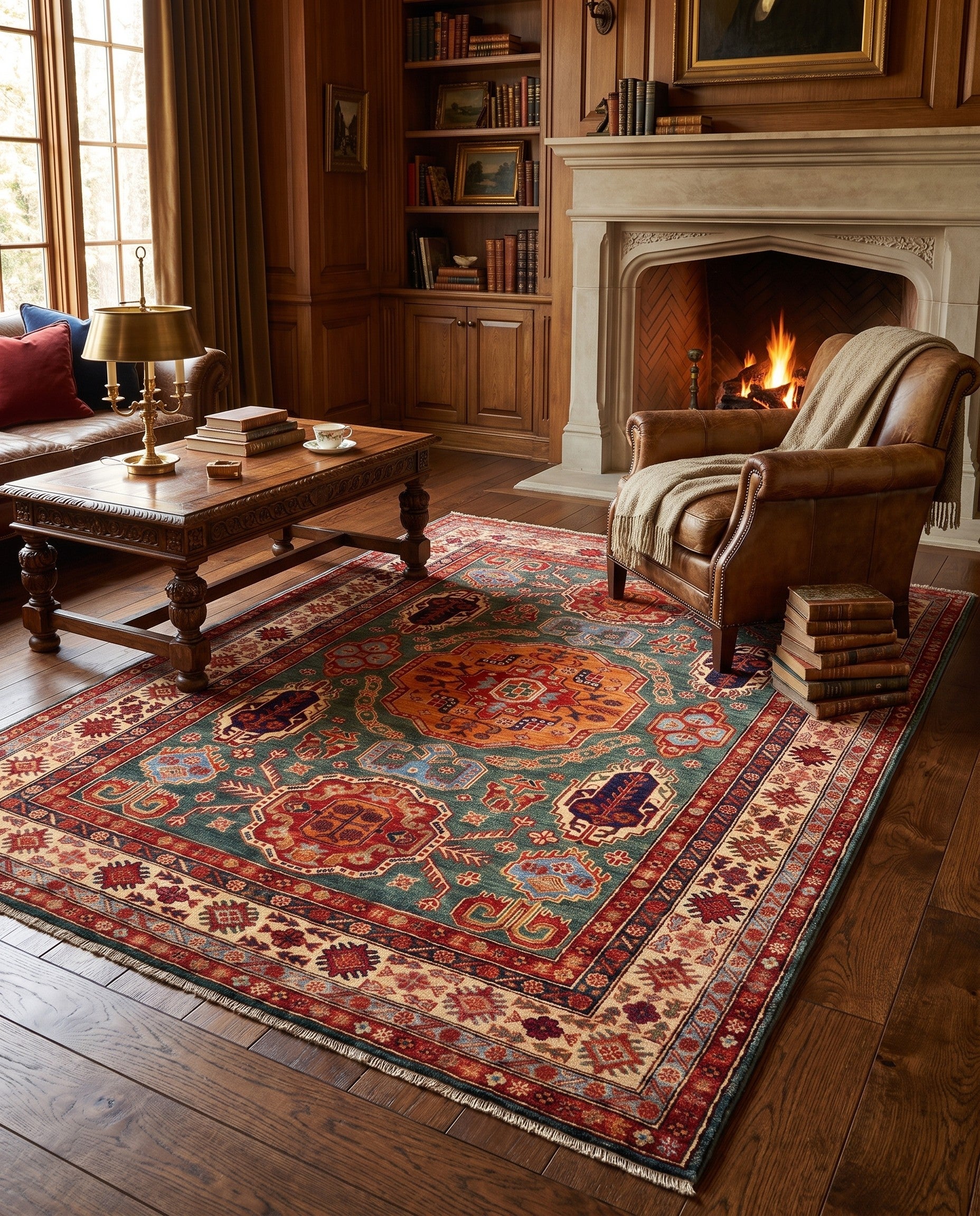 4' 11 x 6' 6 Hand Knotted Kazak Rug