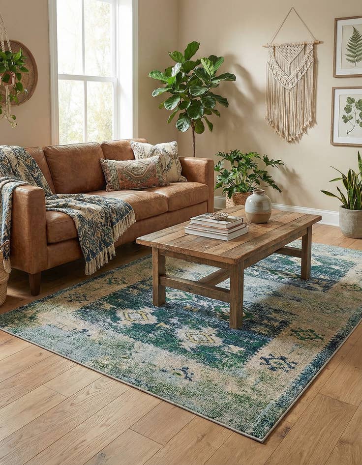 Detail image of 5' x 8' Washable El Paso Rug