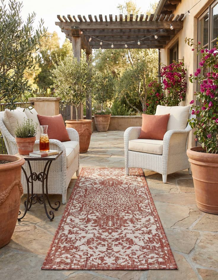 Detail image of 2' x 6' Easy-Clean Jill Zarin Dubai Indoor / Outdoor Runner Rug