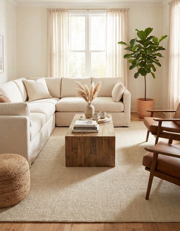 Green Monochromatic Bouclee Rug