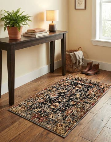 Black Saturn Rug