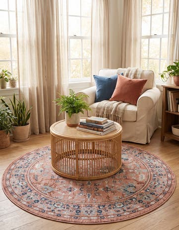 5' 3 x 5' 3 Kamala Washable Round Rug