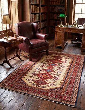 4' x 5' 9 Hand Knotted Shirvan Rug