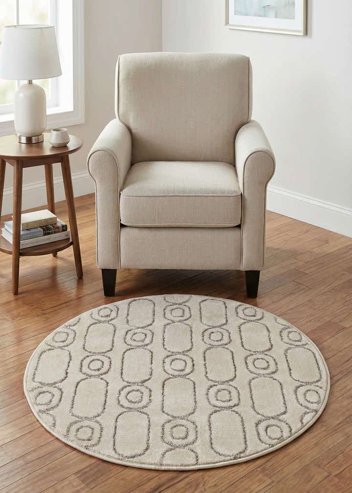 3' x 3' Vogue Geo Round Rug