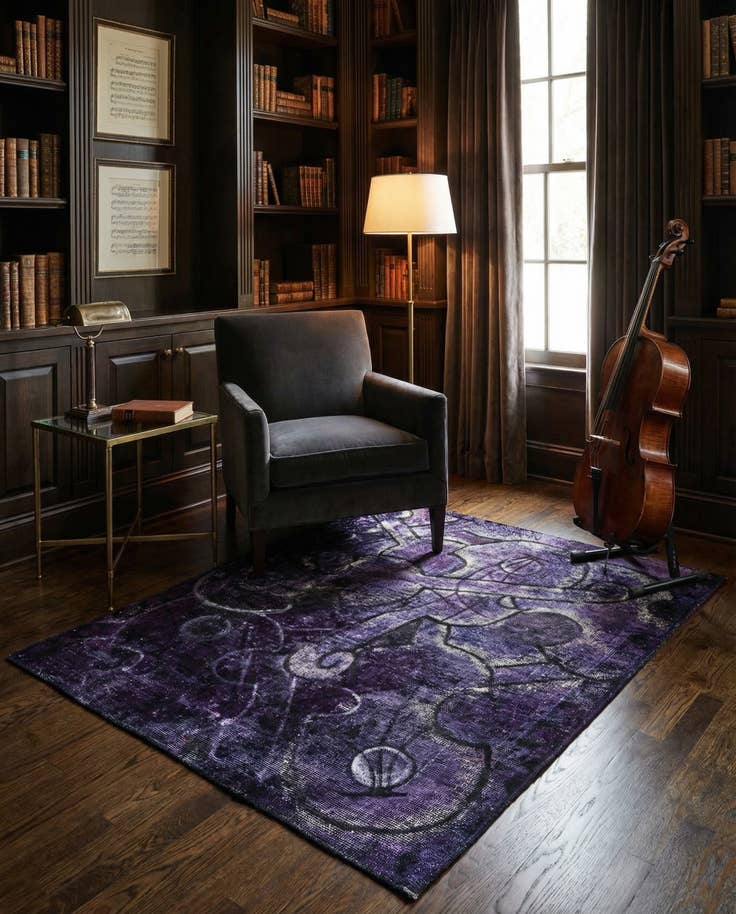 Detail image of 3' 10 x 4' 7 Hand Knotted Ultra Vintage Persian Wool Rug